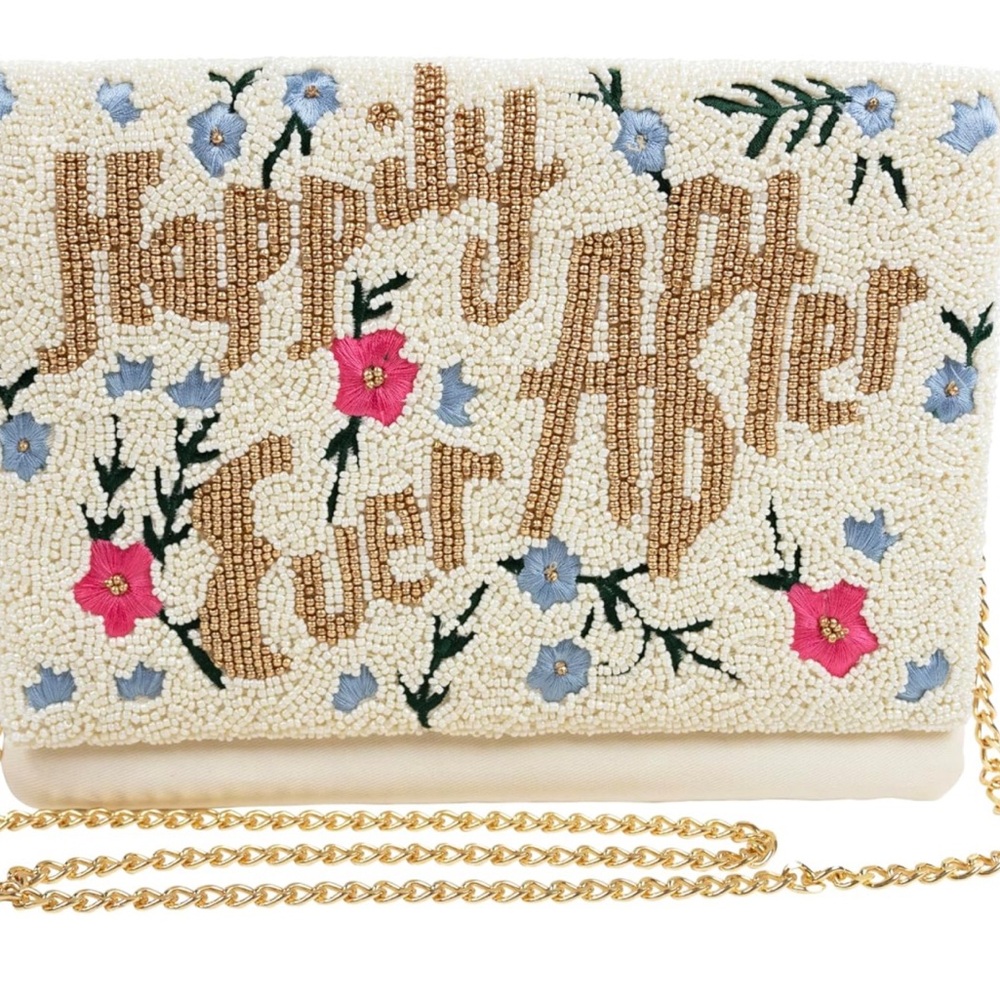 HAPPILY EVER AFTER Beaded Clutch Purse